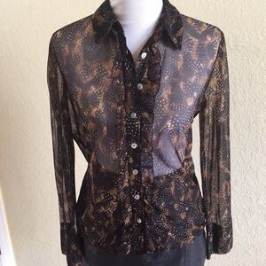 Cynthia Steffe animal print blouse